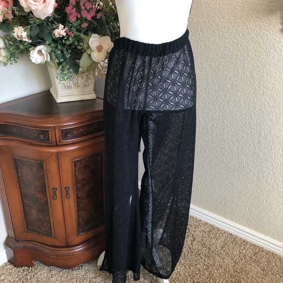 Lace Swimsuit Coverup Pants - Picture 2 of 6
